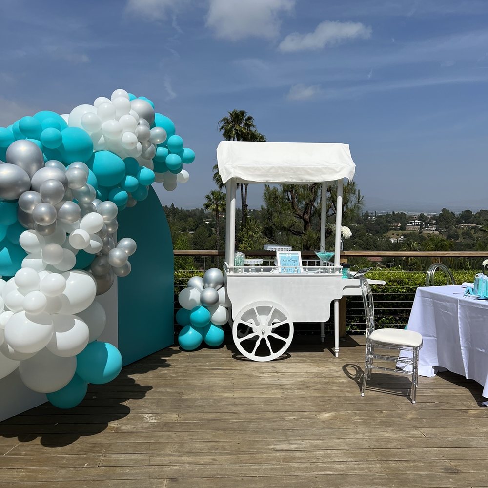 Event City - Two Backdrop Arches and White Cart for desserts - Party Equipment Rentals Near Me - Burbank, California Event City - Two Backdrop Arches and White Cart for desserts - Party Equipment Rentals Near Me - Burbank, California