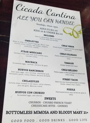 Menu photo 1 Cicada Cantina Redding, CA