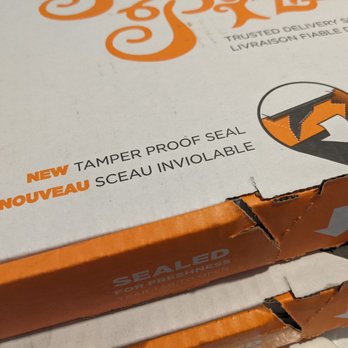 Pizza Pizza - Tamper proof seal on all boxes - Pizza Near Me - Pickering, Ontario
