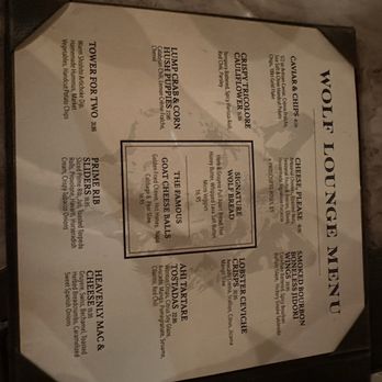 Wolf by Vanderpump at Caesars Republic Lake Tahoe - Lounge menu - American Near Me - Stateline, Nevada