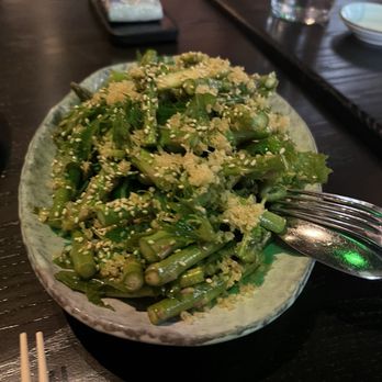 PABU Izakaya - Asparagus Mizuna Salad - Japanese Near Me - San Francisco, California PABU Izakaya - Asparagus Mizuna Salad - Japanese Near Me - San Francisco, California