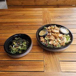 Spicy broc and chopped chik salad