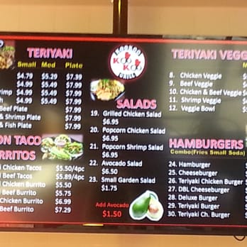 Bom Bom Grill - Menu board - Asian Fusion Near Me - Bellflower, California