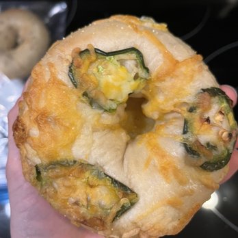 A.M. Bagel - Jalapeño Cheddar Bagel - Bagels Near Me - Derby, Connecticut A.M. Bagel - Jalapeño Cheddar Bagel - Bagels Near Me - Derby, Connecticut