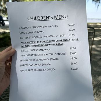 Cafe Jefferson - kids menu as of 3.23.2024 - Cajun/Creole Near Me - New Iberia, Louisiana