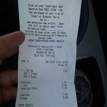 McDonald's - My orderclearly shows what i wanted - Fast Food Near Me - Las Vegas, Nevada