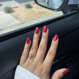 Short Acrylic Set // Color 522 Metallic Pomegranate Shade