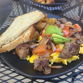 The Waffle Experience - Ribeye scramble - Waffles Near Me - Elk Grove, California The Waffle Experience - Ribeye scramble - Waffles Near Me - Elk Grove, California