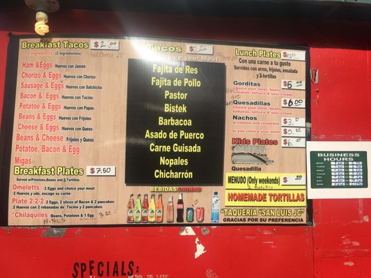 Menu photo 1 Taqueria San Luis Austin, TX Menu photo 1 Taqueria San Luis Austin, TX
