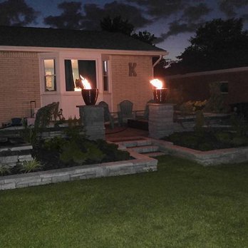 Jay's Landscaping - a backyard at night - Snow Removal Near Me - williamsville, New York Jay's Landscaping - a backyard at night - Snow Removal Near Me - williamsville, New York