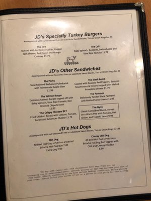Menu photo 5 JD's Burger Co & Sushi Sandwich, MA Menu photo 5 JD's Burger Co & Sushi Sandwich, MA