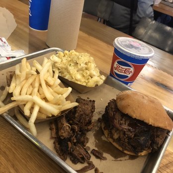 Station One Smokehouse - Brisket sandwich, Mac and cheese, fries. - Barbeque Near Me - Plainfield, Illinois Station One Smokehouse - Brisket sandwich, Mac and cheese, fries. - Barbeque Near Me - Plainfield, Illinois