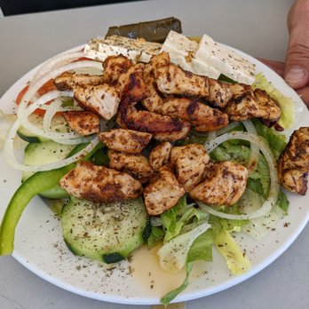 Tower Of Pizza - Greek salad w/blackened chicken - Italian Near Me - Key Largo, Florida Tower Of Pizza - Greek salad w/blackened chicken - Italian Near Me - Key Largo, Florida