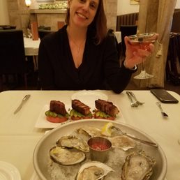 Oysters on the half shell.
