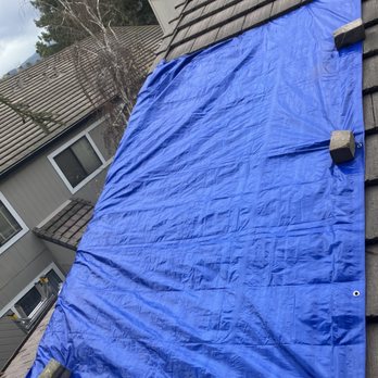 Superior Roof cleaning - Tarp laid down - Gutter Services Near Me Superior Roof cleaning - Tarp laid down - Gutter Services Near Me