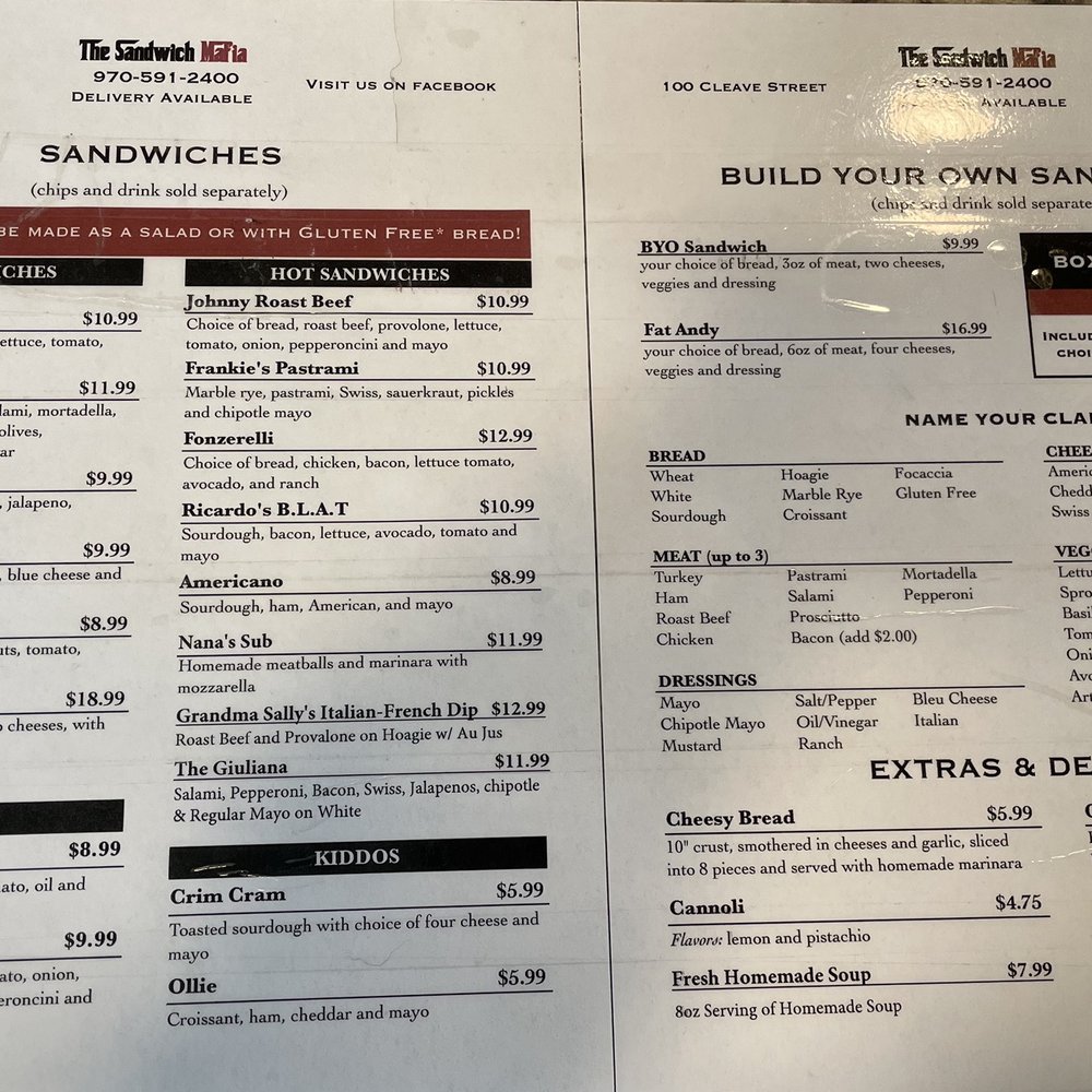 The Sandwich Mafia - Italian Near Me - Estes Park, Colorado The Sandwich Mafia - Italian Near Me - Estes Park, Colorado