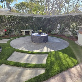 Greener Gardens - Backyard concrete installation. - Landscaping Near Me - Huntington Beach, California Greener Gardens - Backyard concrete installation. - Landscaping Near Me - Huntington Beach, California