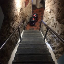 The Hand and Heart pub gallery - Stairway to bathrooms