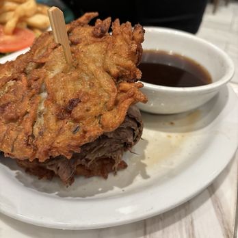 Junior's - Something different sandwich with Aus jus - Breakfast & Brunch Near Me - Las Vegas, Nevada Junior's - Something different sandwich with Aus jus - Breakfast & Brunch Near Me - Las Vegas, Nevada