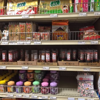 Asian Supermarket - a variety of snacks on shelves - International Grocery Near Me - Champaign, Illinois