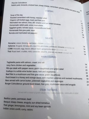 Menu photo 8 La Coïncidence Paris, 75