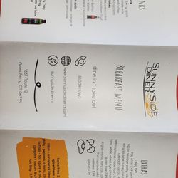 Breakfast menu (back) Aug 2023