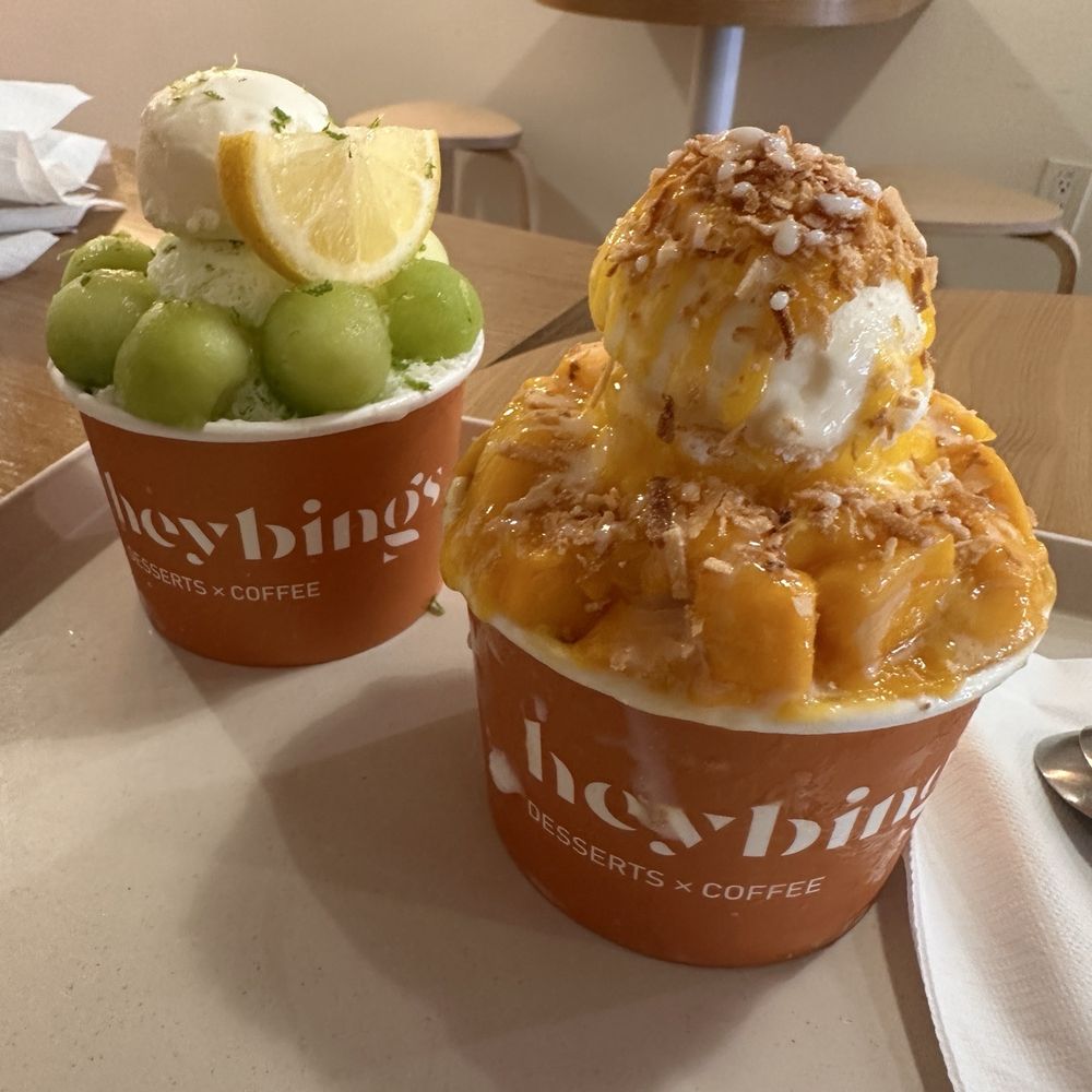 Heybings - Mango and seasonal melon. Phenomenal! - Desserts Near Me - Costa Mesa, California Heybings - Mango and seasonal melon. Phenomenal! - Desserts Near Me - Costa Mesa, California