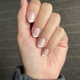 French gel nail manicure French gel nail manicure