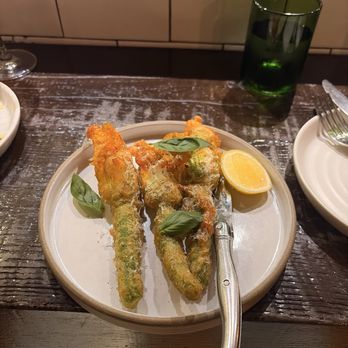 LUCA - Beautiful to see and eat. Squash blossoms. Aren't the colors fantastic? - Italian Near Me - Lancaster, Pennsylvania