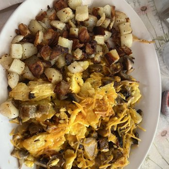 Sweetie Pie's - Make your own scramble with potatoes however, most of the potatoes were burnt - Breakfast & Brunch Near Me - Placerville, California Sweetie Pie's - Make your own scramble with potatoes however, most of the potatoes were burnt - Breakfast & Brunch Near Me - Placerville, California