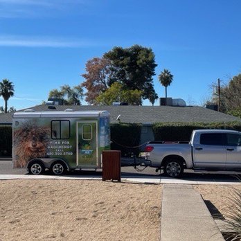 AZ Mobile Spaws - The set up. A trailer-based full-service grooming station. - Pet Groomers Near Me - Phoenix, Arizona