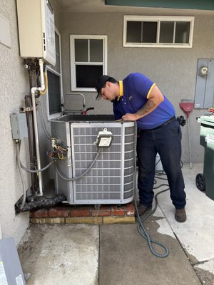 A/C Service Call & Maintenance Visit - We dispatched a Harmony technician to service a residential A/C system—inspected the outdoor unit, checked performance, and addressed any issues to keep cooling reliable and efficient. A/C Service Call & Maintenance Visit - We dispatched a Harmony technician to service a residential A/C system—inspected the outdoor unit, checked performance, and addressed any issues to keep cooling reliable and efficient.