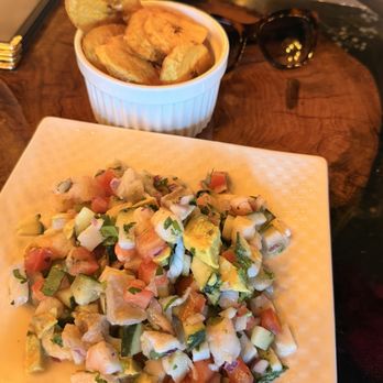 Lunami - Fish and shrimp ceviche with tostones - Latin American Near Me - Dallas, Texas Lunami - Fish and shrimp ceviche with tostones - Latin American Near Me - Dallas, Texas
