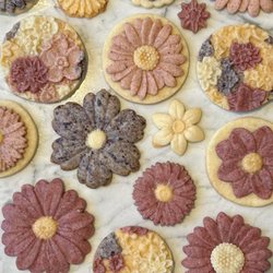 The Lil Bit Bakery - Berry sugar cookies. Blueberry, raspberry, and strawberry.