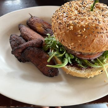 Great Dane Pub & Brewing Co - Lamb burger with fried plantains - Pubs Near Me - Madison, Wisconsin