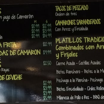 Don Beto's Tacos - 2nd portion of menu - More seafood and traditional dishes (2 of 3) - Mexican Near Me - Clayton, North Carolina