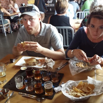 Canal Park Brewing - 1 Cuban, 2 fish tacos and the muffeletta(not pictured). Good friends food and beers. Nailed it!! - Breweries Near Me - Duluth, Minnesota