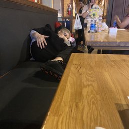 Sleeping in the restaurant???