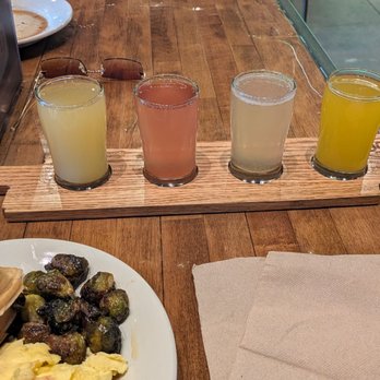 Dock 17 - Mimosa Flights Flavors: Honeysuckle, Strawberry Basil, Spicy Watermelon Mint, Mango Passion fruit - Breakfast & Brunch Near Me - Clarksville, Tennessee Dock 17 - Mimosa Flights Flavors: Honeysuckle, Strawberry Basil, Spicy Watermelon Mint, Mango Passion fruit - Breakfast & Brunch Near Me - Clarksville, Tennessee