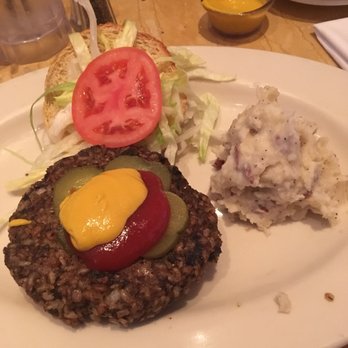 The Cheesecake Factory - Veggie Burger with mashed potatoes - Desserts Near Me - Winter Park, Florida The Cheesecake Factory - Veggie Burger with mashed potatoes - Desserts Near Me - Winter Park, Florida