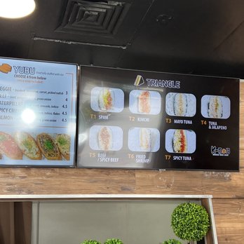 K-BOB - Menu rice triangles and Yubu - Korean Near Me - San Ramon, California