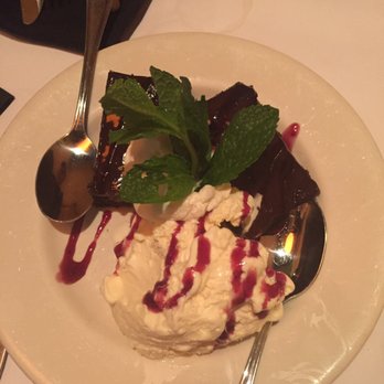 Bonefish Grill - Macadamia nut brownie! Had a subtle raspberry sauce - Seafood Near Me - Charlotte, North Carolina Bonefish Grill - Macadamia nut brownie! Had a subtle raspberry sauce - Seafood Near Me - Charlotte, North Carolina