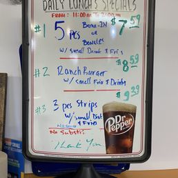 Weekday lunch specials