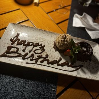 Hualani's - Complimentary birthday chocolate molten lava cake and a Java/coconut/macadamia nut ice cream! - Hawaiian Near Me - Lihue, Hawaii Hualani's - Complimentary birthday chocolate molten lava cake and a Java/coconut/macadamia nut ice cream! - Hawaiian Near Me - Lihue, Hawaii