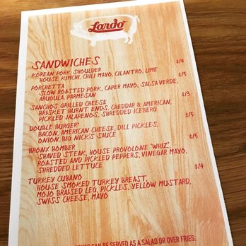 Lardo - Menu - Sandwiches Near Me - Las Vegas, Nevada Lardo - Menu - Sandwiches Near Me - Las Vegas, Nevada