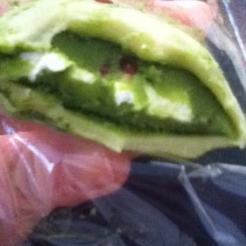 J.sweets - Green tea mochicream after a couple of big bites :) - Desserts Near Me - San Jose, California