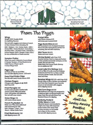 Menu photo 1 The House That Jack Built Bemus Point, NY Menu photo 1 The House That Jack Built Bemus Point, NY