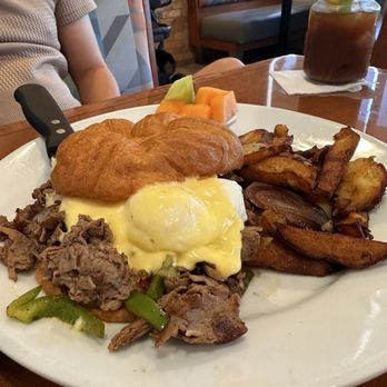 Peach Valley Cafè - PHILLY STEAK & EGG CROISSANT BENEDICT - Breakfast & Brunch Near Me - Orlando, Florida Peach Valley Cafè - PHILLY STEAK & EGG CROISSANT BENEDICT - Breakfast & Brunch Near Me - Orlando, Florida