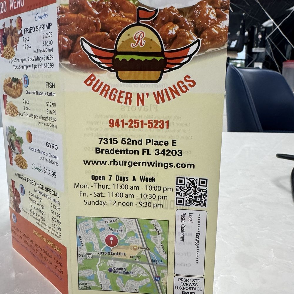 R Burger N Wings - Menu - Chicken Wings Near Me - Bradenton, Florida R Burger N Wings - Menu - Chicken Wings Near Me - Bradenton, Florida