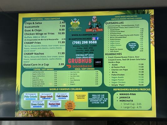 Menu photo 3 El Campeon Cicero, IL
